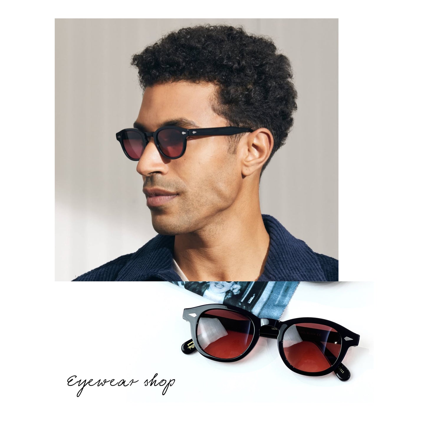 Moscot LEMTOSH Black 44 Sunglasess