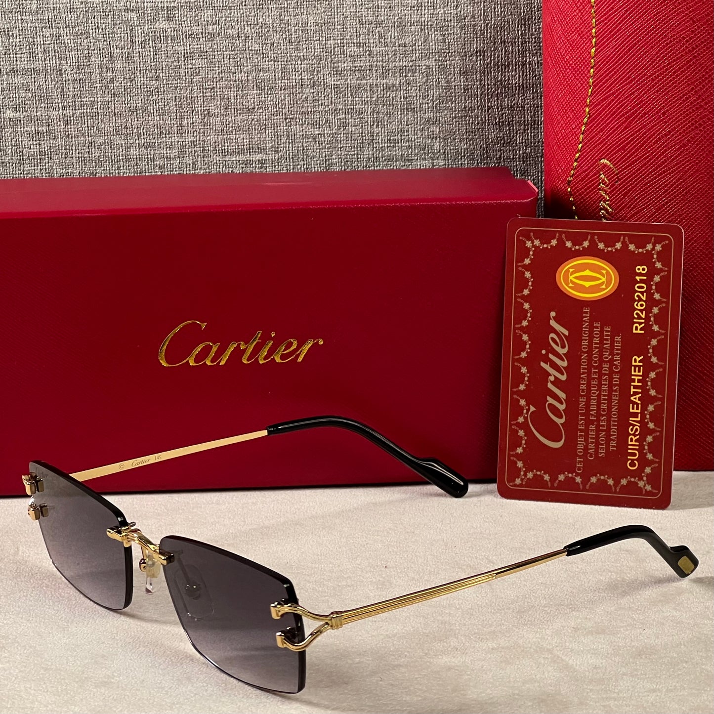 Luxury Cartier C19FA frameless Italy - Sunglasses