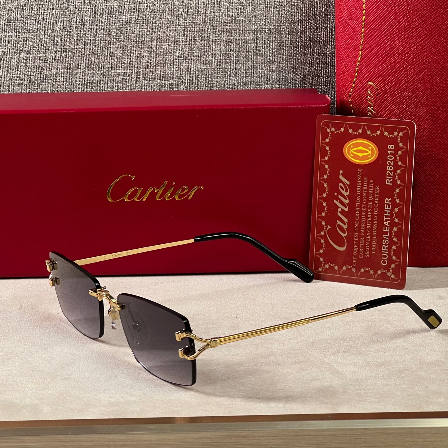 Luxury Cartier C19FA frameless Italy - Sunglasses