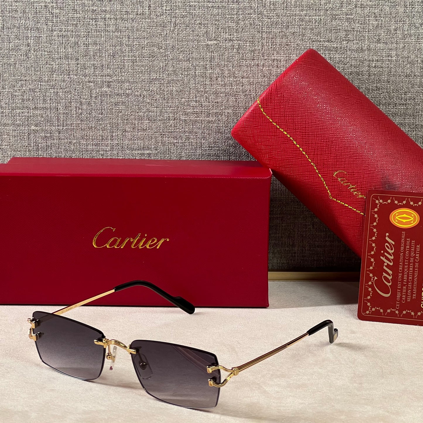 Luxury Cartier C19FA frameless Italy - Sunglasses