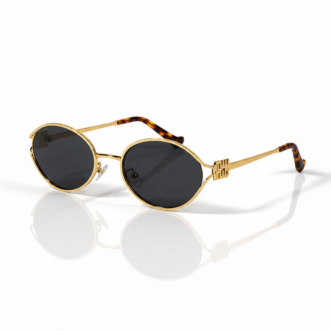 Miu-Miu Oval Metal ITALY - Sunglasses